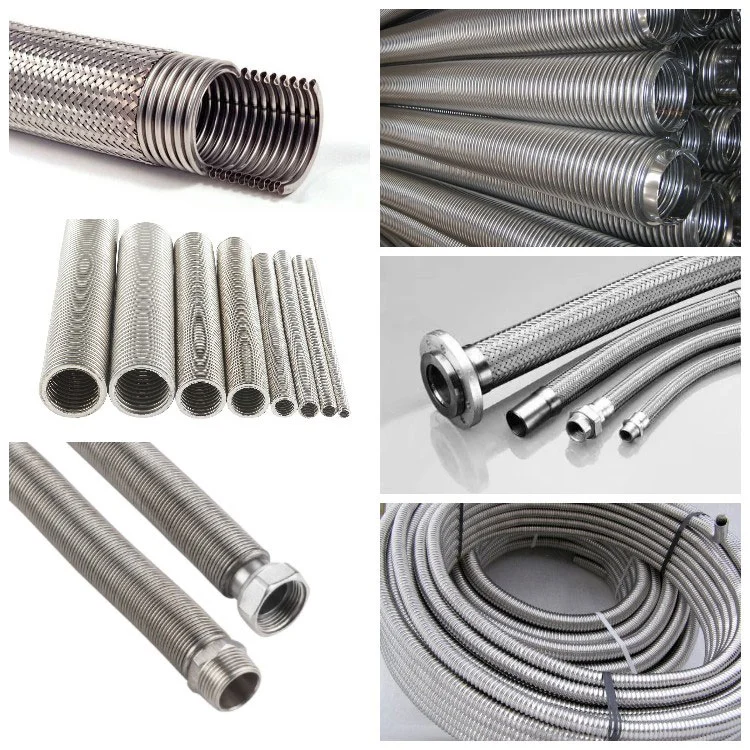 Corrugated Stainless Steel Pipe - Rustproof and Corrosion-Resistant 316 L Corrugated Pipes 1" Bsp Ss Braided Flexible Metal Tube