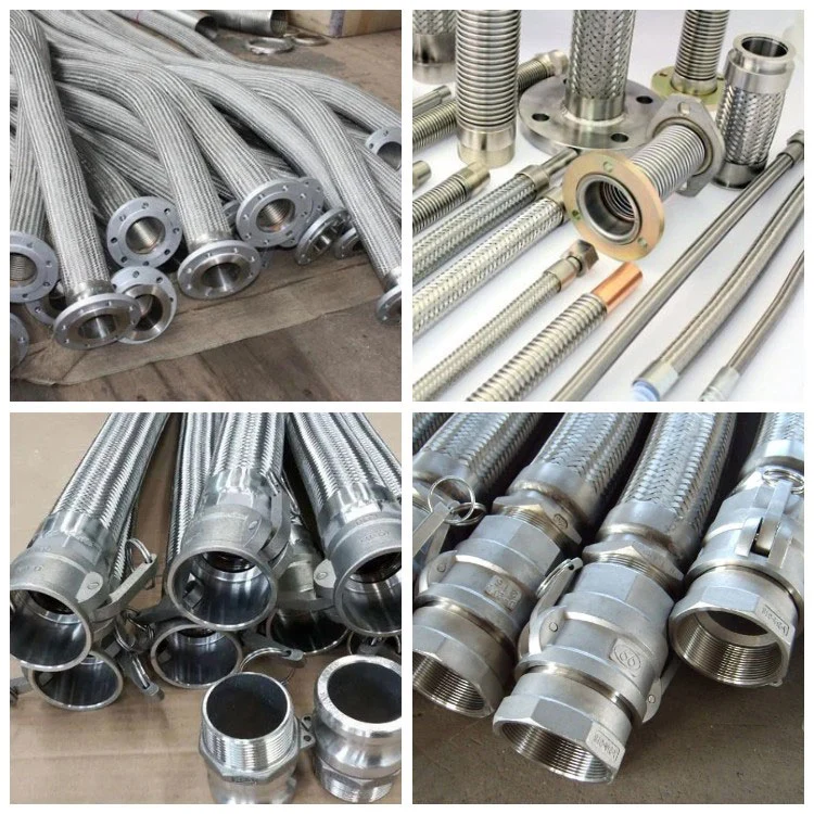 Corrugated Stainless Steel Pipe - Rustproof and Corrosion-Resistant 316 L Corrugated Pipes 1" Bsp Ss Braided Flexible Metal Tube