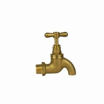 T হ্যান্ডেল পাইপলাইন ট্যাপ ব্রাস Bibtaps Nozzle 1/2in পুরুষ থ্রেড ব্রাস Bib Taps