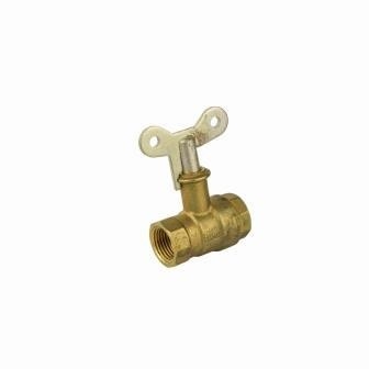 INOB300 স্ট্যান্ডার্ড ব্রাস বল ভালভ Bore Key Handle 1/2in - 3/4in মহিলা থ্রেড লক বল ভালভ